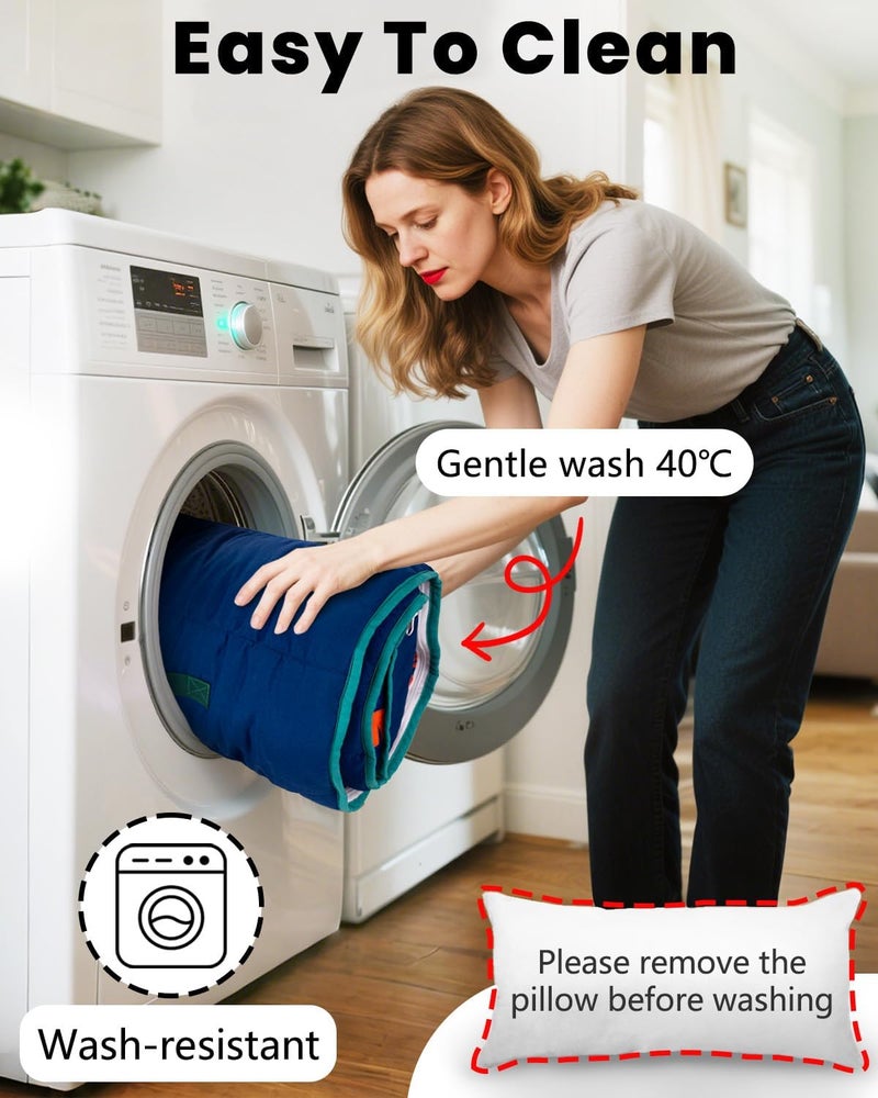 PRIMLECT Toddler Nap Mat with Detachable Blanket and Removable Pillow, Kids Sleeping Bag 55''x35'' for Daycare Preschool Kindergarten, Toddler Sleeping Mat for Boys and Girls - Image 5